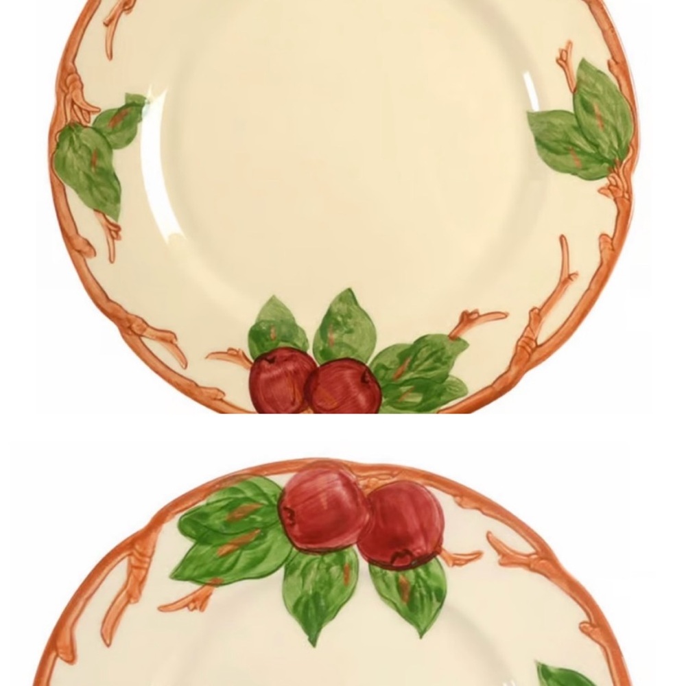 FRANCISCAN APPLE COLLECTION SET OF FOUR 8” SALAD PLATES $40.00 - Picture 2 of 3
